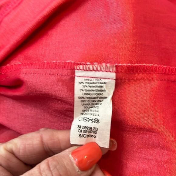 Mystic Dress Size Small Pink Coral One Shoulder Ruffle Mini Poly Nylon Spandex - Picture 8 of 9